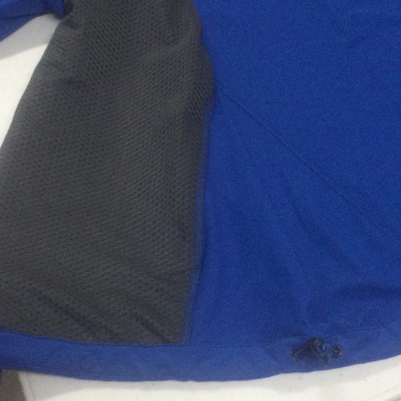 Men’s EUC MOUNTAIN HARDWEAR XL Blue Soft Shell Full Zip Jacket With Chest Pocket - Picture 12 of 16